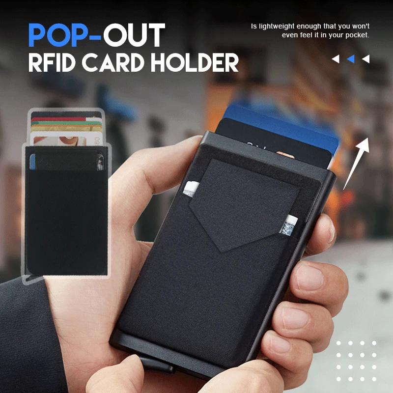알루미늄 카드 홀더 RFID 신용 카드 홀더, 자동 팝업 은행 카드 상자, 스마트 퀵 릴리스 여성용 지갑, 미니 자동차 패키지